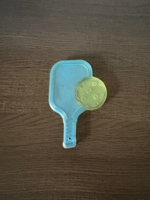 Handmade Pickleball Paddle & Ball Resin Keychain – Sports Gift for Pickleball Love