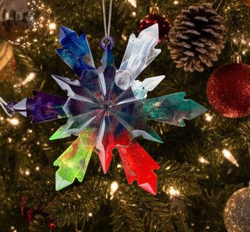 ✨ Handcrafted Resin Snowflake Ornaments – Colorful & Unique ✨