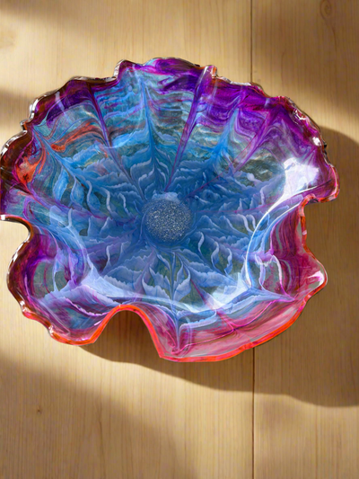Handmade Resin Art Bowl – Colorful Decorative Cen