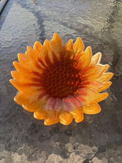 🌻 Handcrafted Sunflower Resin Bowl