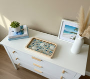 Coastal Resin Tray with Starfish & Sea Glass