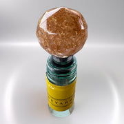 ✨ Elegant Gold Flake Resin Wine Gift Set — Wine Holder, Stopper & Glasses