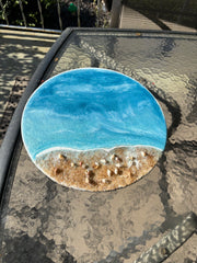 Ocean-Inspired Resin Lazy Susan