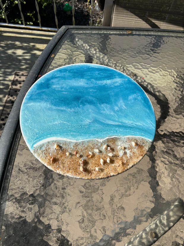 Ocean-Inspired Resin Lazy Susan